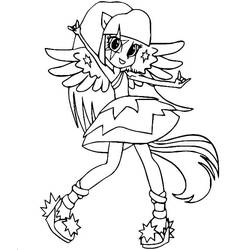Coloring page: Equestria Girls (Cartoons and Animated Shows) #197828 - Free Printable Coloring Pages