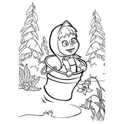 Coloring pages: Masha and the Bear - Free Printable Coloring Pages