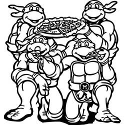 Ninja Turtle (Cartoons and Animated Shows) coloring page #183789 to print and color