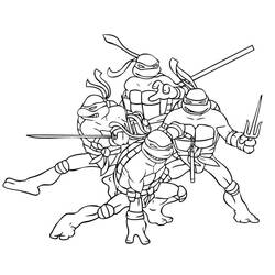 Ninja Turtle (Cartoons and Animated Shows) coloring page #183790 to print and color
