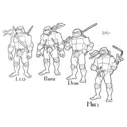 Ninja Turtle (Cartoons and Animated Shows) coloring page #183795 to print and color