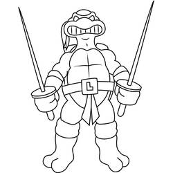 Ninja Turtle (Cartoons and Animated Shows) coloring page #183797 to print and color