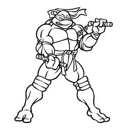 Ninja Turtle (Cartoons and Animated Shows) coloring page #183799 to print and color
