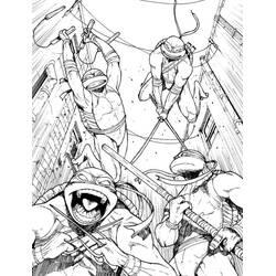 Ninja Turtle (Cartoons and Animated Shows) coloring page #183802 to print and color