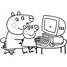 Peppa Pig (Cartoons and Animated Shows) coloring page #43922 to print and color