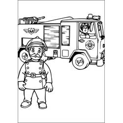 Sam the Fireman (Cartoons and Animated Shows) coloring page #177784 to print and color