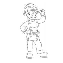 Sam the Fireman (Cartoons and Animated Shows) coloring page #177791 to print and color