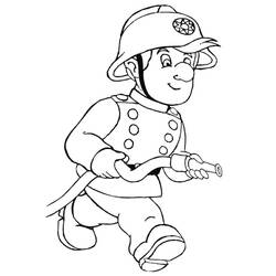 Sam the Fireman (Cartoons and Animated Shows) coloring page #177795 to print and color