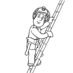 Sam the Fireman (Cartoons and Animated Shows) coloring page #177796 to print and color