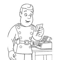Sam the Fireman (Cartoons and Animated Shows) coloring page #177798 to print and color