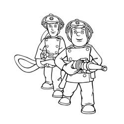 Sam the Fireman (Cartoons and Animated Shows) coloring page #177802 to print and color