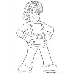 Sam the Fireman (Cartoons and Animated Shows) coloring page #177803 to print and color