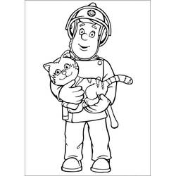 Sam the Fireman (Cartoons and Animated Shows) coloring page #177806 to print and color