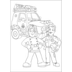 Sam the Fireman (Cartoons and Animated Shows) coloring page #177807 to print and color