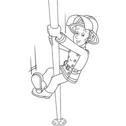 Sam the Fireman (Cartoons and Animated Shows) coloring page #177809 to print and color