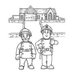 Sam the Fireman (Cartoons and Animated Shows) coloring page #177812 to print and color