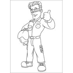 Sam the Fireman (Cartoons and Animated Shows) coloring page #177813 to print and color