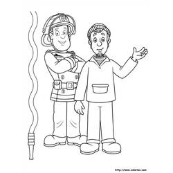 Sam the Fireman (Cartoons and Animated Shows) coloring page #39819 to print and color