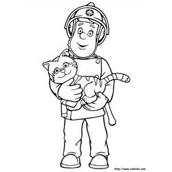 Sam the Fireman (Cartoons and Animated Shows) coloring page #39860 to print and color