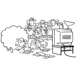 Coloring pages: Shaun the Sheep - Free Printable Coloring Pages