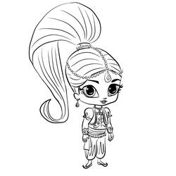 Coloring page: Shimmer and Shine (Cartoons and Animated Shows) #196189 - Free Printable Coloring Pages