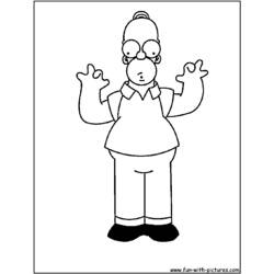 Simpsons (Cartoons and Animated Shows) coloring page #23965 to print and color