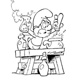 Smurfs (Cartoons and Animated Shows) coloring page #34798 to print and color