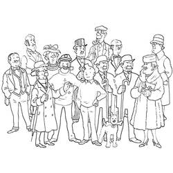Coloring pages: Tintin - Free Printable Coloring Pages