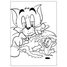 Coloring page: Tom and Jerry (Cartoons and Animated Shows) #24237 - Free Printable Coloring Pages