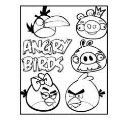 Coloring page: Angry Birds (Cartoons) #25014 - Printable coloring pages