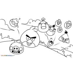 Coloring page: Angry Birds (Cartoons) #25051 - Printable coloring pages