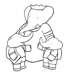 Coloring page: Babar (Cartoons) #27856 - Printable coloring pages