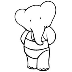 Coloring page: Babar (Cartoons) #27940 - Free Printable Coloring Pages