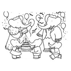 Coloring page: Babar (Cartoons) #27984 - Printable coloring pages