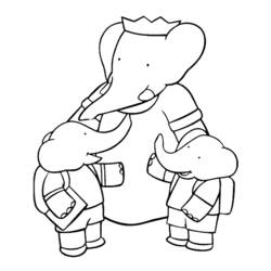 Coloring page: Babar (Cartoons) #28018 - Free Printable Coloring Pages