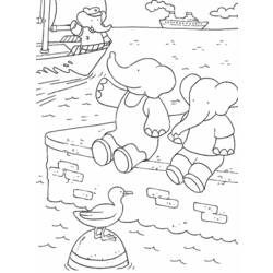 Coloring page: Babar (Cartoons) #28025 - Free Printable Coloring Pages