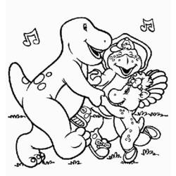 Coloring page: Barney and friends (Cartoons) #40930 - Free Printable Coloring Pages
