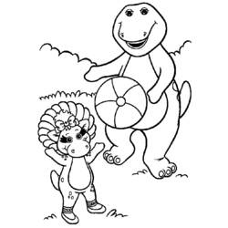 Coloring page: Barney and friends (Cartoons) #40942 - Printable coloring pages