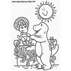 Coloring page: Barney and friends (Cartoons) #40943 - Printable coloring pages