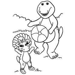 Coloring page: Barney and friends (Cartoons) #40960 - Printable coloring pages