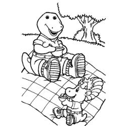Coloring page: Barney and friends (Cartoons) #40983 - Free Printable Coloring Pages