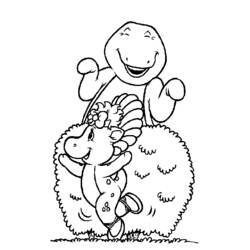 Coloring page: Barney and friends (Cartoons) #41012 - Free Printable Coloring Pages