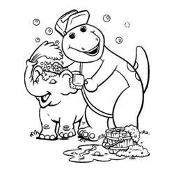 Coloring page: Barney and friends (Cartoons) #41019 - Free Printable Coloring Pages