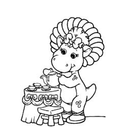 Coloring page: Barney and friends (Cartoons) #41020 - Free Printable Coloring Pages
