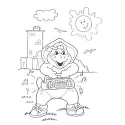 Coloring page: Barney and friends (Cartoons) #41043 - Printable coloring pages