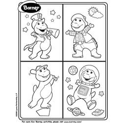 Coloring page: Barney and friends (Cartoons) #41065 - Free Printable Coloring Pages