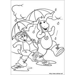 Coloring page: Barney and friends (Cartoons) #41069 - Printable coloring pages