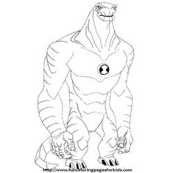 Coloring page: Ben 10 (Cartoons) #40401 - Free Printable Coloring Pages