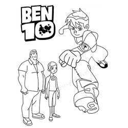 Coloring page: Ben 10 (Cartoons) #40438 - Free Printable Coloring Pages