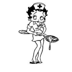 Coloring page: Betty Boop (Cartoons) #25919 - Free Printable Coloring Pages